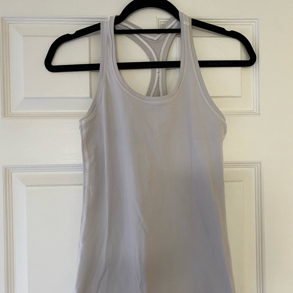 Lululemom razor back tank top- white Size 4